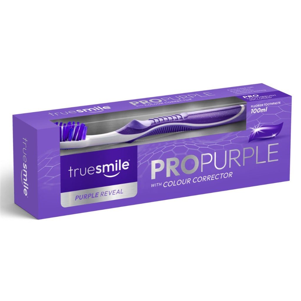 Truesmile Purple Reveal tandpasta 100ml met tandenborstel - Tandpasta - PrijzenStorm.nl