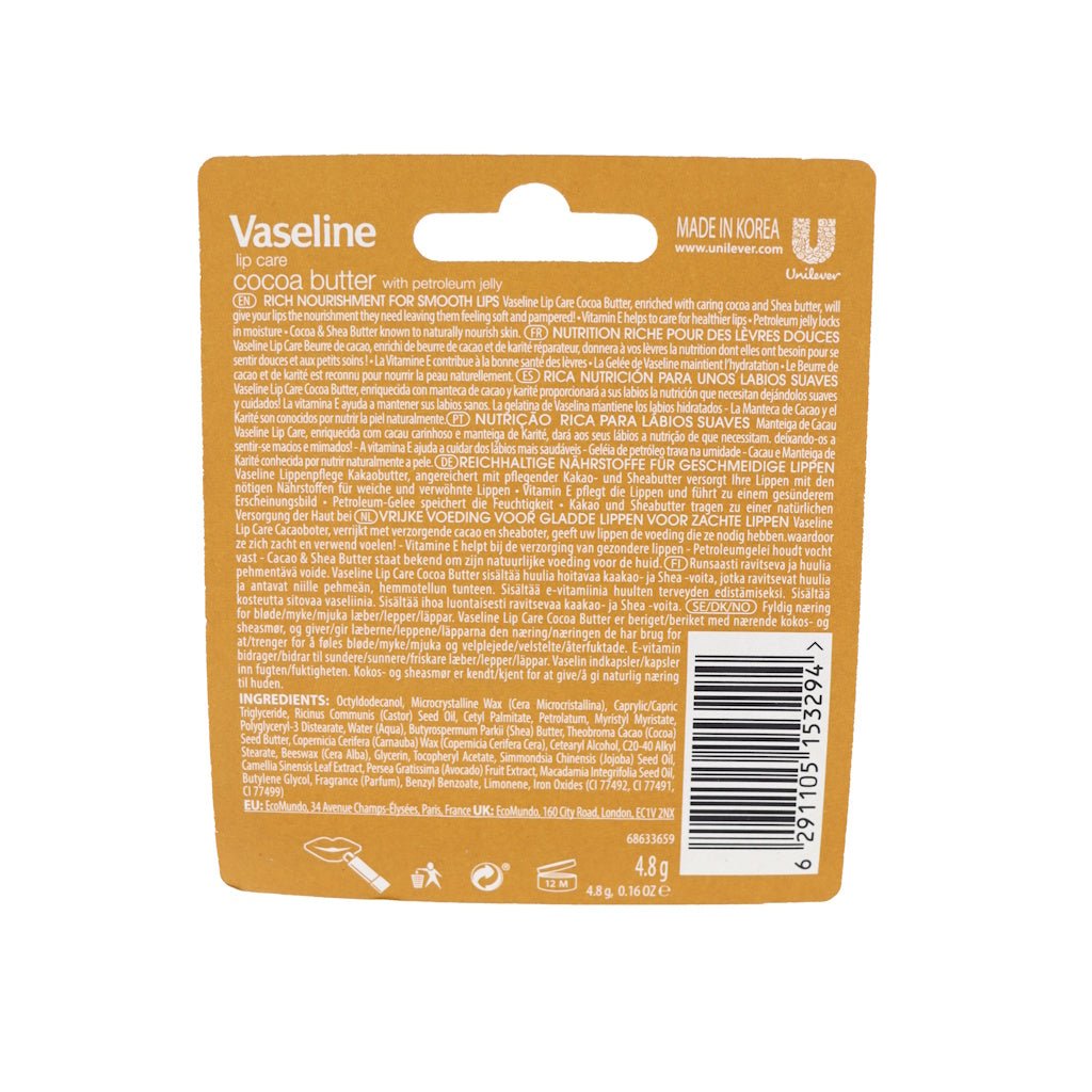 Vaseline Cocoa butter lip care 4.8g - Lipverzorging - PrijzenStorm.nl