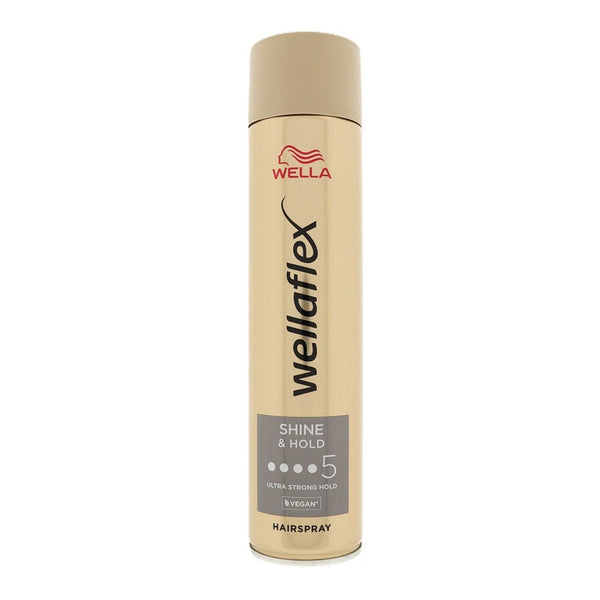 Wella Wellaflex Shine & Hold 5 Ultra Strong Hold Hairspray 200ml - Haarstyling - PrijzenStorm.nl