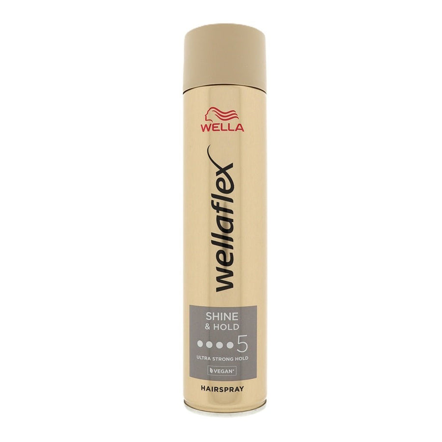 Wella Wellaflex Shine & Hold 5 Ultra Strong Hold Hairspray 200ml - Haarstyling - PrijzenStorm.nl