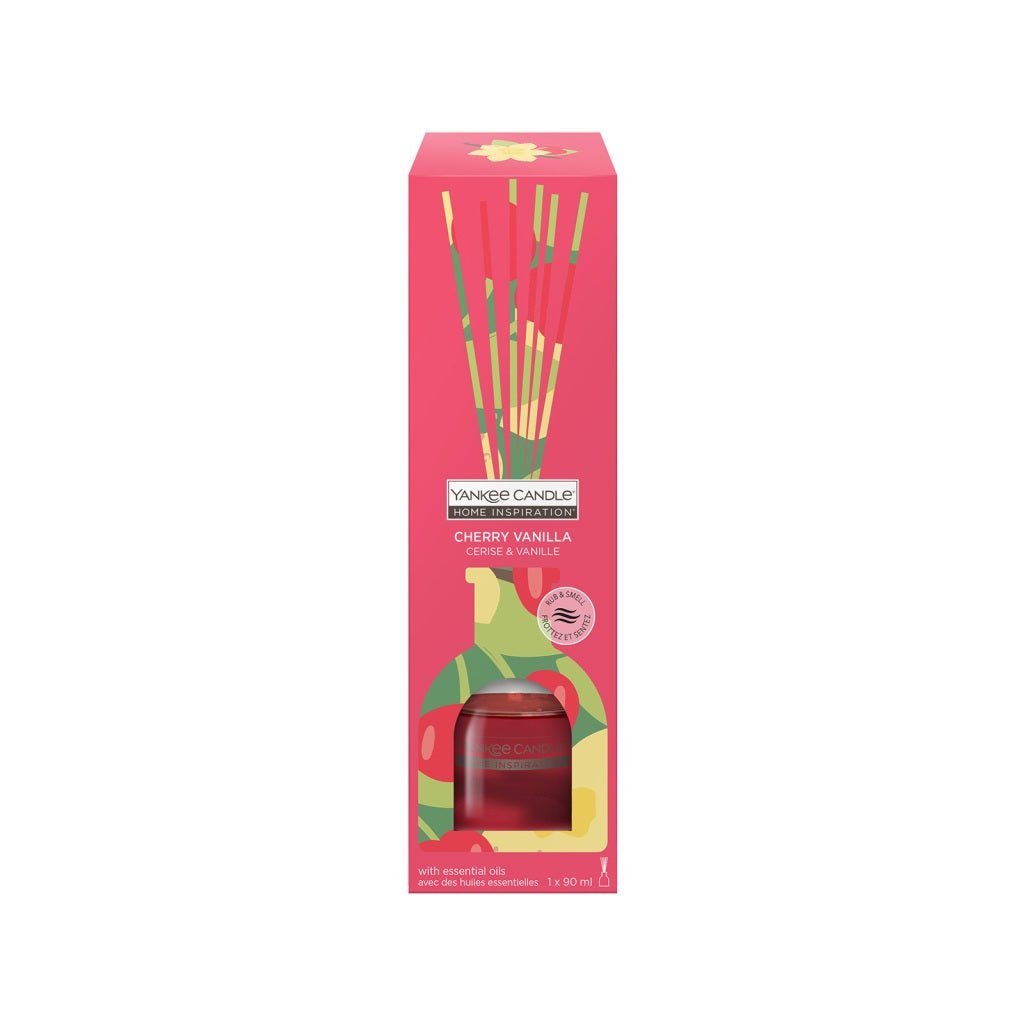 Yankee Candle Cherry Vanilla geurstokjes 90ml - Geurstokjes - PrijzenStorm.nl