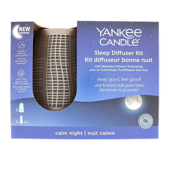 Yankee Candle Sleep Diffuser Kit Calm Night Brons - Luchtverfrisser - PrijzenStorm.nl