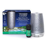 Yankee Candle Sleep Diffuser Kit Peaceful Dreams Zilver - Luchtverfrisser - PrijzenStorm.nl
