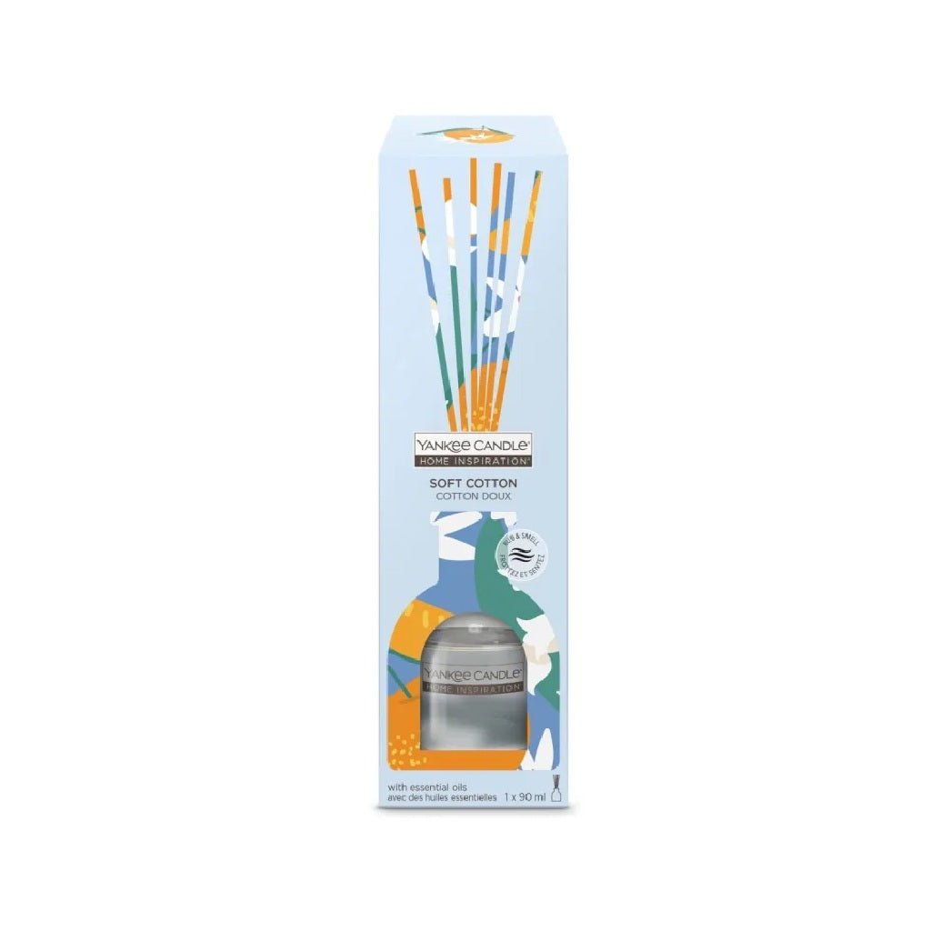 Yankee Candle Soft Cotton geurstokjes 90ml - Geurstokjes - PrijzenStorm.nl