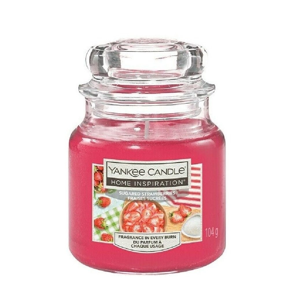 Yankee Candle Sugared Strawberries 104g - Kaars - PrijzenStorm.nl