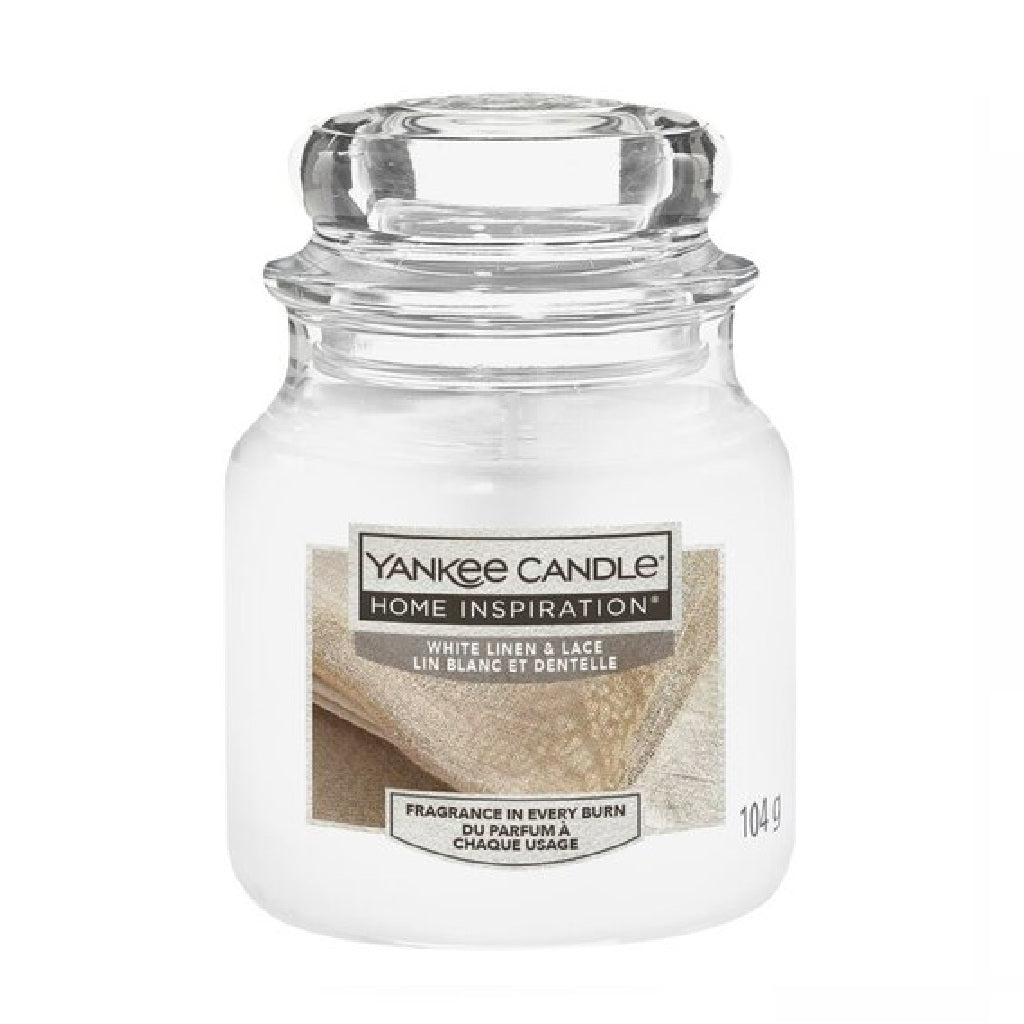 Yankee Candle White Linen & Lace 104g - Kaars - PrijzenStorm.nl
