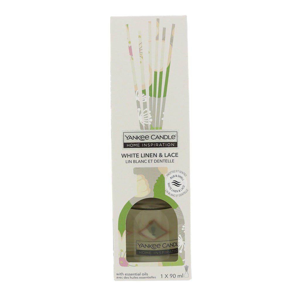 Yankee Candle White Linen & Lace geurstokjes 90ml - Geurstokjes - PrijzenStorm.nl